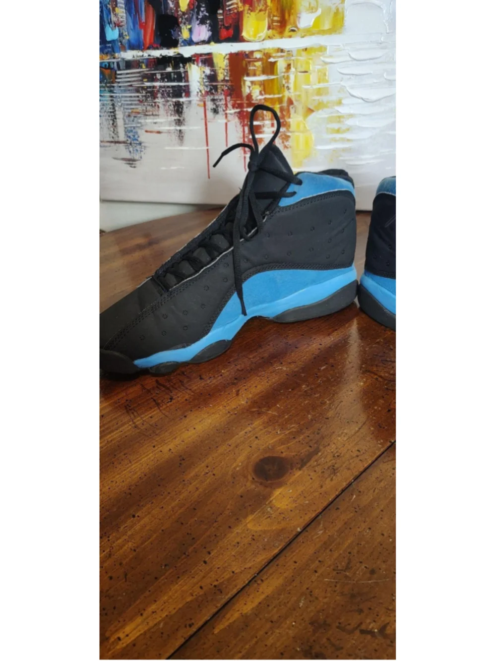 Air Jordan 13 Retro Shoes Mens Size 11 Black Blue Basketball Sneakers 414571-030